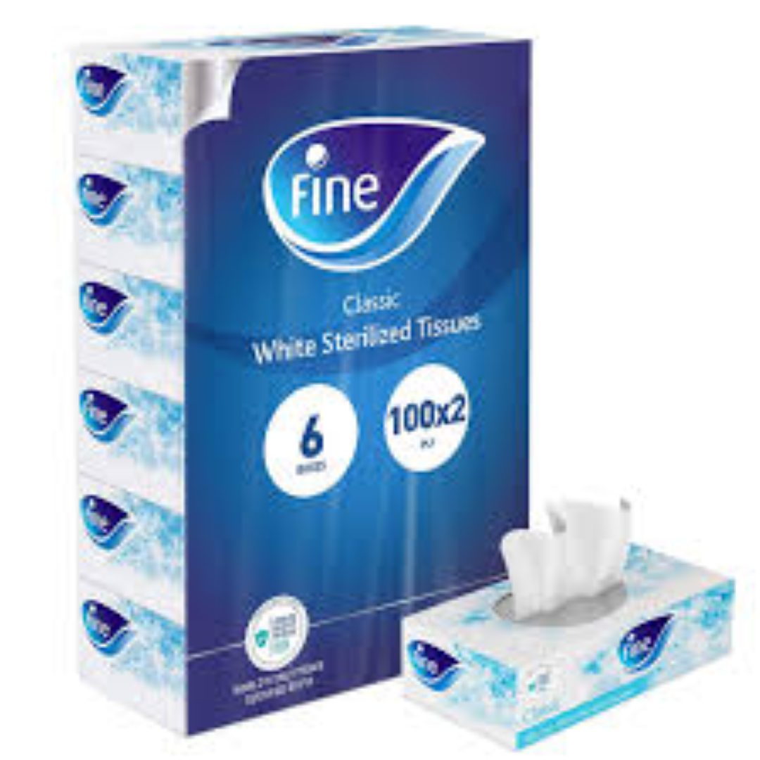 FINE FACIAL TISSUES CLASSIC 100X2PLY
